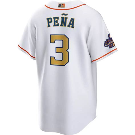 nike men's houston astros gold jeremy pena replica jersey|jeremy pena astros wife.